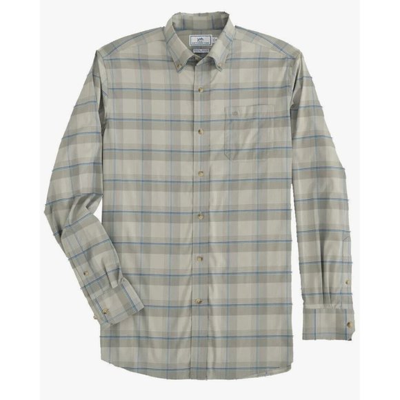 SOUTHERN TIDE Coastal Passage Long‎ Sleeve Sportshirt LARGE Lakeridge Plaid NWT - Picture 1 of 5